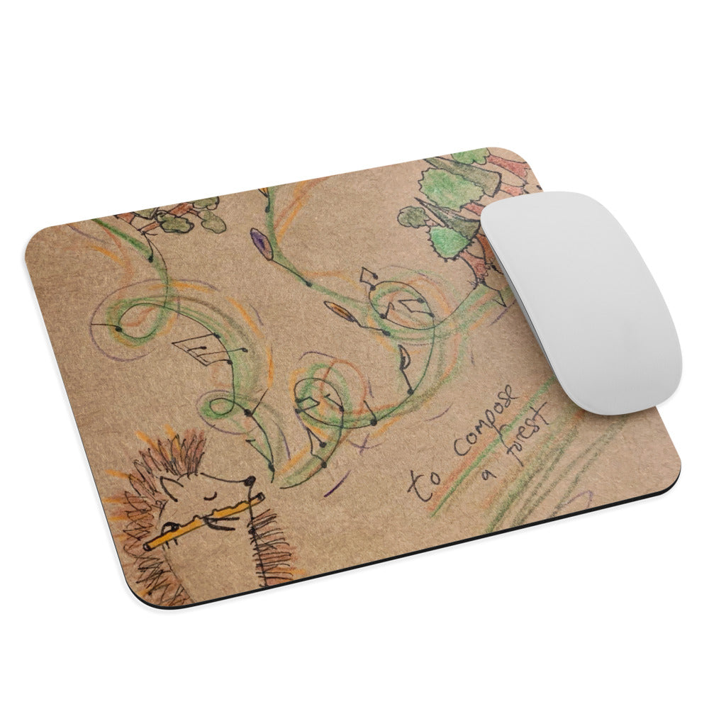 to compose a forest' - the Hedgehog Bard Mouse pad